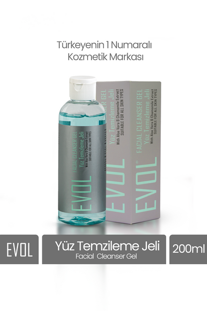 Evol Yüz Temizleme Jeli Akne Eğilimli Ciltler İçin